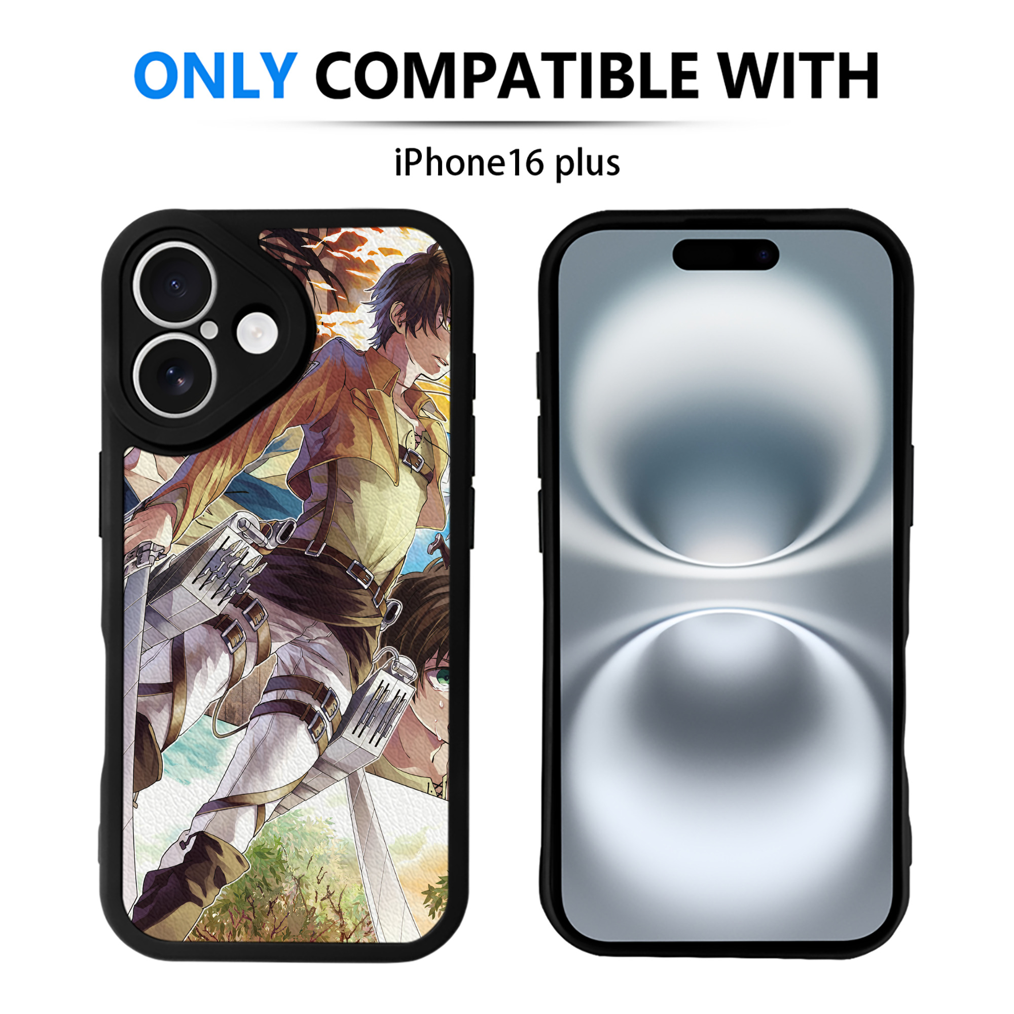 （画像用） 進撃の巨人 Attack on Titan 【iPhone 16シリーズ対応】シリコンスマホケース（レザー調） 材質：シリコン